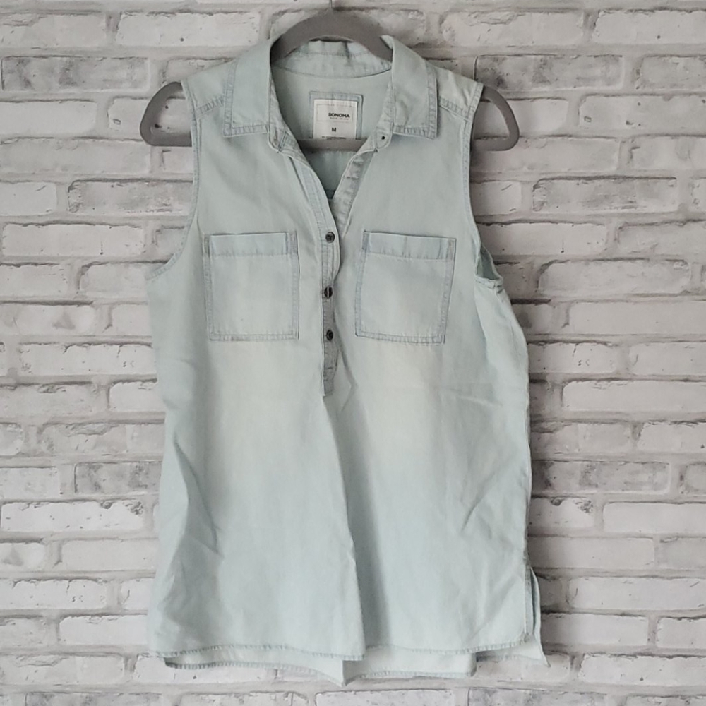 Sonoma Light Wash Denim Sleeveless
